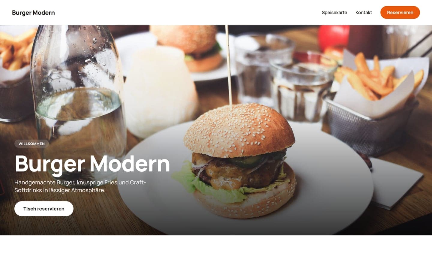 Beispiel-Website Vorlage "Modern"